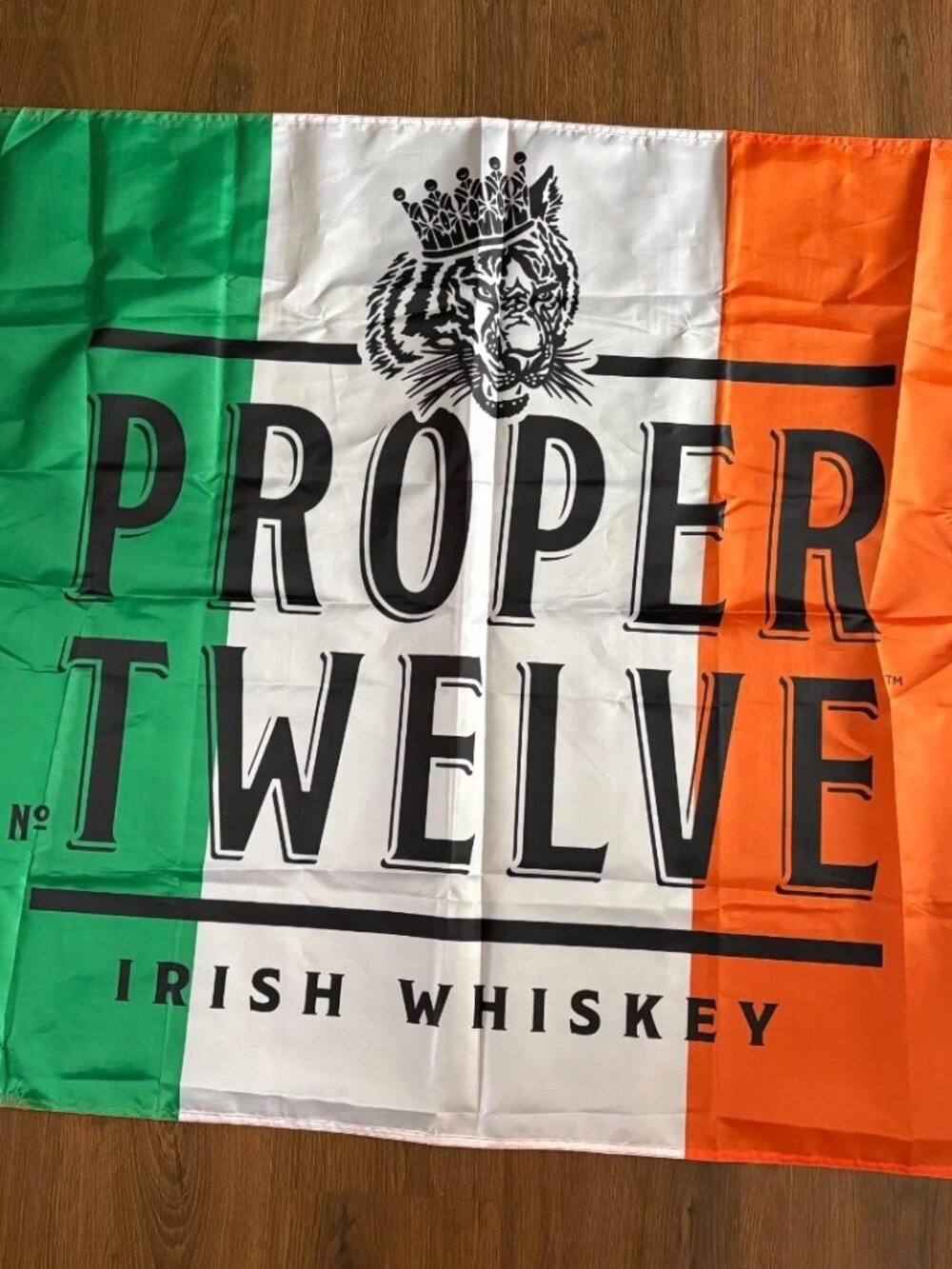 Proper Twelve Irish Whiskey Banner / Flag – Irish Tricolor Bar Pub Man Cave